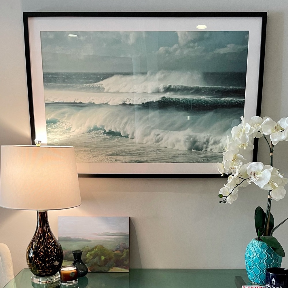 Pottery Barn Waves Framed & Matted Photograph